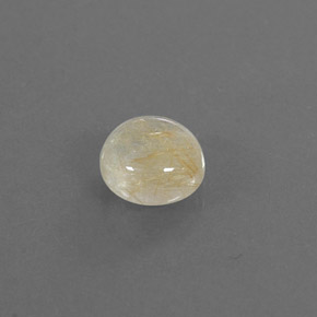 Quarzo rutilato naturale giallo da 1,32 ct, taglio rotondo, trasparente