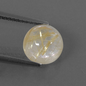 Quarzo rutilato naturale giallo da 2,59 ct, trasparente, trasparente/traslucido