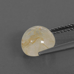 Quarzo rutilato naturale giallo da 2,59 ct, trasparente, trasparente/traslucido