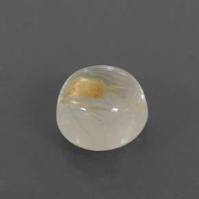 Quarzo rutilato naturale giallo da 2,63 ct, taglio rotondo, trasparente