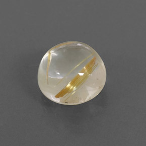 Quarzo rutilato naturale giallo da 2,74 ct, taglio rotondo, trasparente