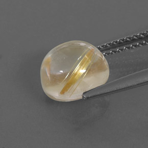 Quarzo rutilato naturale giallo da 2,74 ct, taglio rotondo, trasparente