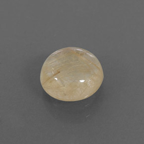 Quarzo rutilato naturale giallo da 1,72 ct, taglio rotondo, trasparente