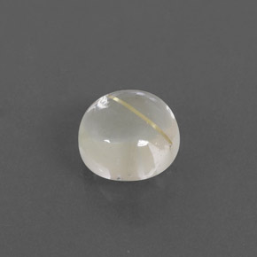 Quarzo rutilato naturale giallo da 1,57 ct, taglio rotondo, trasparente