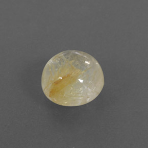 Quarzo rutilato naturale giallo da 1,65 ct, taglio rotondo, trasparente