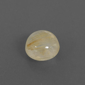Quarzo rutilato naturale giallo da 1,50 ct, taglio rotondo, trasparente