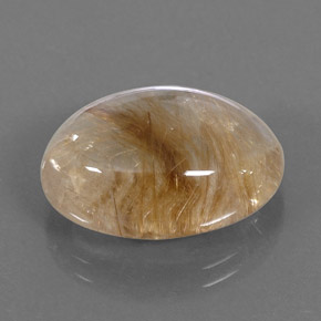 Quarzo rutilato naturale giallo da 14,50 ct, taglio ovale, trasparente