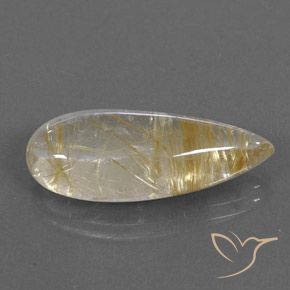 Quarzo rutilo Marrone Dorato Molto Chiaro naturale da 13.10 ct, Forma a pera, Trasparente