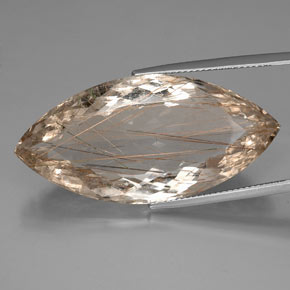 Quarzo rutilato naturale giallo da 46,12 ct, marchesa, trasparente