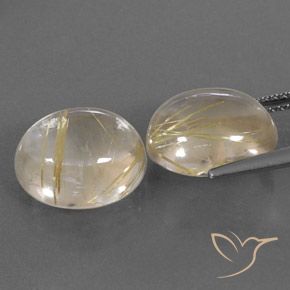 Gemme di Quarzo rutilo Giallo chiaro naturale da 10.86 ct, Ovale, Trasparente