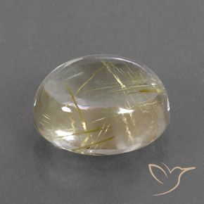 Quarzo rutilo Giallo pallido naturale da 5.04 ct, Ovale, Trasparente