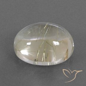 Quarzo rutilo Giallo terroso naturale da 5.43 ct, Ovale, Trasparente