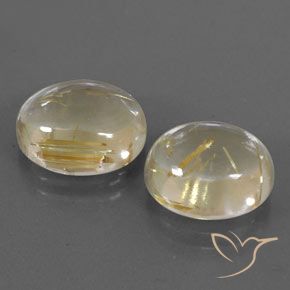 Gemme di Quarzo rutilo Giallo chiaro naturale da 10.69 ct, Ovale, Trasparente