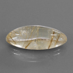 Quarzo rutilato naturale giallo da 10,87 ct, marchesa, trasparente