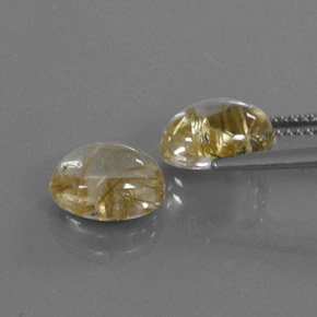 Quarzo rutilato naturale oro da  ct, taglio ovale, trasparente