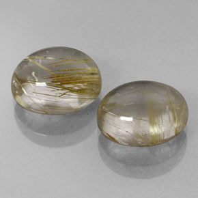 Quarzo rutilato naturale oro da  ct, taglio ovale, trasparente