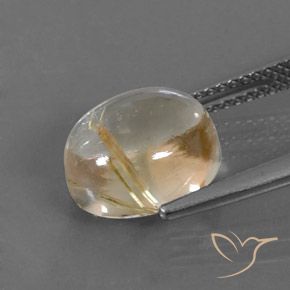 Quarzo rutilo Marrone Dorato Molto Chiaro naturale da 5.03 ct, Ovale, Trasparente