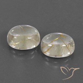 Gemme di Quarzo rutilo Giallo chiaro naturale da 8.46 ct, Ovale, Trasparente