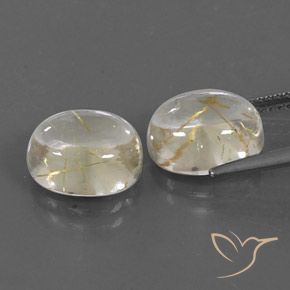 Gemme di Quarzo rutilo Giallo chiaro naturale da 8.46 ct, Ovale, Trasparente