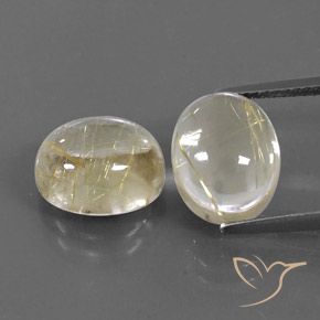 9.49ctw Naturale Giallo chiaro Quarzo rutilo, Ovale, Trasparente
