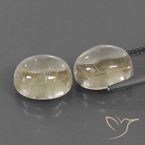 Gemme di Quarzo rutilo Giallo chiaro naturale da 9.49 ct, Ovale, Trasparente