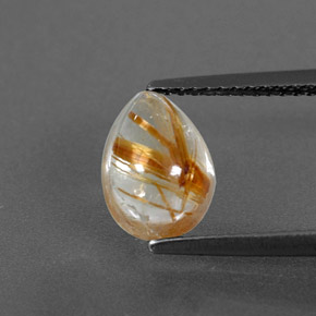 Quarzo rutilato naturale giallo da 2,11 ct, trasparente, trasparente/traslucido