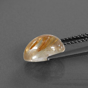 Quarzo rutilato naturale giallo da 2,11 ct, trasparente, trasparente/traslucido