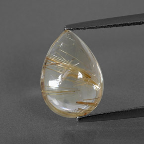 Quarzo rutilato naturale giallo da 4,02 ct, trasparente, trasparente/traslucido
