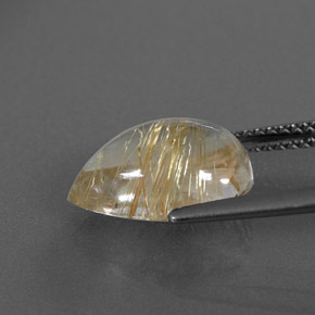 Quarzo rutilato naturale giallo da 4,02 ct, trasparente, trasparente/traslucido