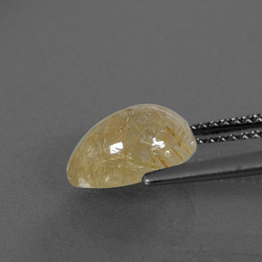 Quarzo rutilato naturale giallo da 2,35 ct, trasparente, trasparente/traslucido