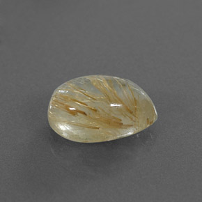 Quarzo rutilato naturale giallo da 3,53 ct, trasparente, trasparente/traslucido