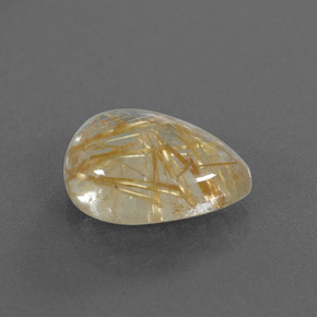 Quarzo rutilato naturale giallo da 4,25 ct, trasparente, trasparente/traslucido