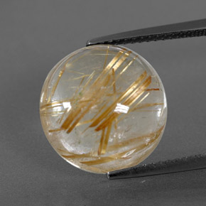 Quarzo rutilato naturale giallo da 9,16 ct, trasparente, trasparente/traslucido