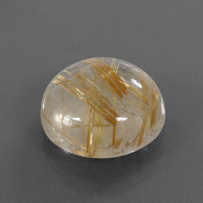 Quarzo rutilato naturale giallo da 9,16 ct, trasparente, trasparente/traslucido