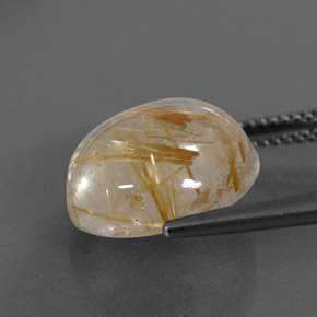 Quarzo rutilato naturale giallo da 9,16 ct, trasparente, trasparente/traslucido