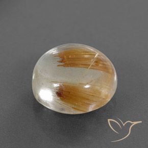 Quarzo rutilo Trasparente e Oro-Bronzo naturale da 8.46 ct, Rotondo, Trasparente/Traslucido