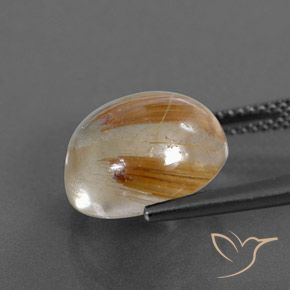 Quarzo rutilo Trasparente e Oro-Bronzo naturale da 8.46 ct, Rotondo, Trasparente/Traslucido