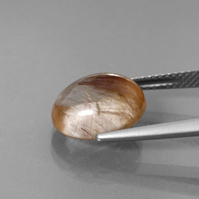 Quarzo rutilato naturale giallo da 5,22 ct, trasparente, trasparente/traslucido