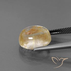 Quarzo rutilo Trasparente e Oro-Bronzo naturale da 5.32 ct, Ovale, Trasparente/Traslucido