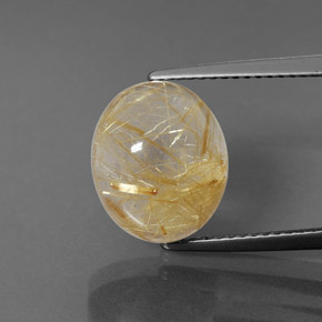 Quarzo rutilato naturale giallo da 6,00 ct, trasparente, trasparente/traslucido
