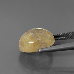 Quarzo rutilato naturale giallo da 6,00 ct, trasparente, trasparente/traslucido