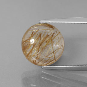 Quarzo rutilato naturale giallo da 5,35 ct, trasparente, trasparente/traslucido