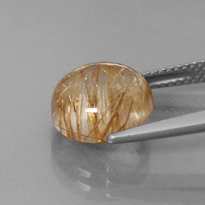 Quarzo rutilato naturale giallo da 5,35 ct, trasparente, trasparente/traslucido