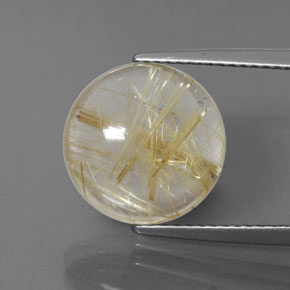 Quarzo rutilato naturale giallo da 6,25 ct, trasparente, trasparente/traslucido
