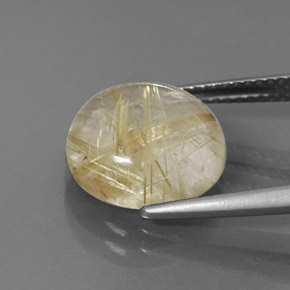 Quarzo rutilato naturale giallo da 6,25 ct, trasparente, trasparente/traslucido