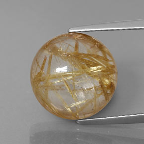 Quarzo rutilato naturale giallo da 8,08 ct, trasparente, trasparente/traslucido