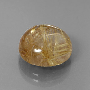 Quarzo rutilato naturale giallo da 8,08 ct, trasparente, trasparente/traslucido