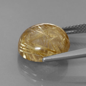 Quarzo rutilato naturale giallo da 8,08 ct, trasparente, trasparente/traslucido
