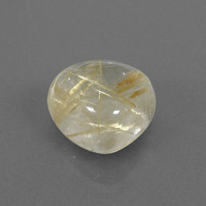 Quarzo rutilato naturale giallo da 3,69 ct, trasparente, trasparente/traslucido