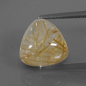 Quarzo rutilato naturale giallo da 5,25 ct, trasparente, trasparente/traslucido